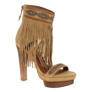 Sam Edelman Warren Fringe Ankle Strap Sandals